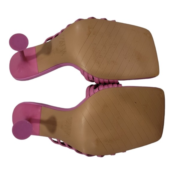 Zara Pink Slip On High Heel Sandal - Picture 6 of 6